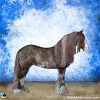 Horse Color:Chocolate Blue Onyx Ice Sabino 
