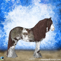 Horse Color:Chocolate Blue Onyx Ice Sabino 