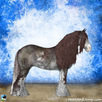 Horse Color:Chocolate Brown Chinchilla Ice Sabino 