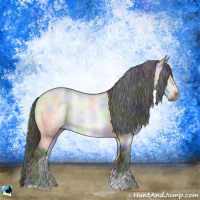 Horse Color:Nacre Brown Chinchilla Dun Sabino 