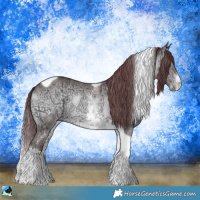 Horse Color:Chocolate Brown Chinchilla Ice Onyx Sabino Tobiano