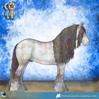 Horse Color:Nacre Plaid Chocolate Brown Chinchilla Dun Sabino Rabicano