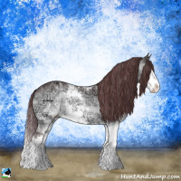 Horse Color:Chocolate Brown Chinchilla Ice Onyx Sabino Rabicano 