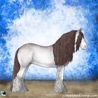 Horse Color:Chocolate Brown Chinchilla Ice Sabino Rabicano 