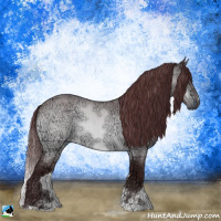 Horse Color:Chocolate Brown Chinchilla Ice Roan Sabino 