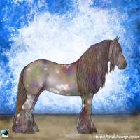 Horse Color:Nacre White Spotted Chocolate Black Chinchilla Rabicano