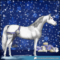 Horse Color:Gray Silver Black Chinchilla Splash Tobiano 