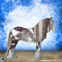 Horse Color:Nacre White Spotted Chocolate Brown Chinchilla Ice Sabino Rabicano 