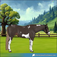 Horse Color:Liver Chestnut Sabino Tobiano 