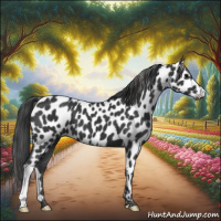 Horse Color:Black Appaloosa