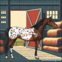Horse Color:Bay Appaloosa Rabicano 