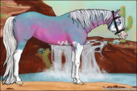 Horse Color:Watercolor Silver Brown Mushroom Splash 