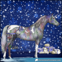 Horse Color:Nacre Silver Black Chinchilla Tobiano