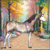 Horse Color:Painted Chestnut Sabino Splash Blanket Rabicano  and Nacre Red Onyx Splash Rabicano 