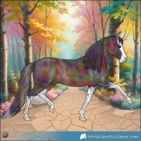 Horse Color:Nacre Bay Sabino Splash Rabicano 