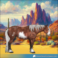 Horse Color:Watercolor Silver Bay Ice Frame Rabicano 