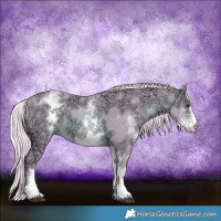 Horse Color:Watercolor White Spotted Silver Bay Ice Sabino 