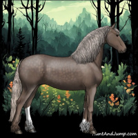 Horse Color:Silver Black 