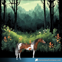Horse Color:Brown Tobiano Frame 