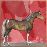 Horse Color:Silver Smoky Black Tobiano Varnish 
