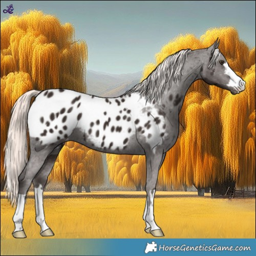 Horse Color:Liver Chestnut Mushroom Appaloosa 