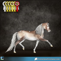 Horse Color:Liver Red Onyx Pearl Mushroom Tobiano 