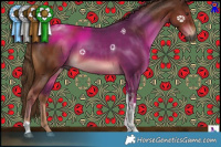 Horse Color:Gray Chestnut Tobiano Rabicano