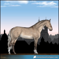 Horse Color:Silver Brown Dun Tobiano 