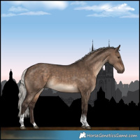 Horse Color:Silver Brown Dun Tobiano