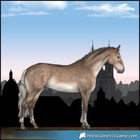 Horse Color:Silver Brown Dun Tobiano 