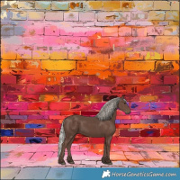 Horse Color:Silver Black Sabino 