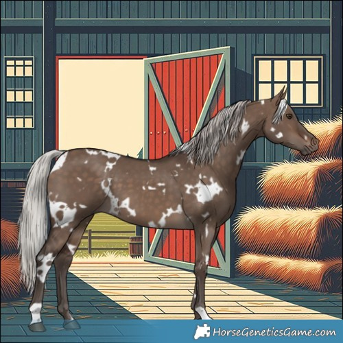 Horse Color:White Spotted Silver Brown Dun 