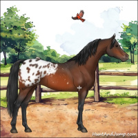 Horse Color:Bay Appaloosa 