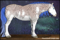 Horse Color:Watercolor Buckskin Ice Onyx Sabino Splash