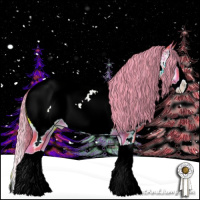 Horse Color:Watercolor Liver Red Onyx Splash Appaloosa