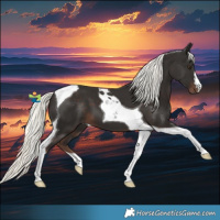 Horse Color:Liver Chestnut Mushroom Tobiano 