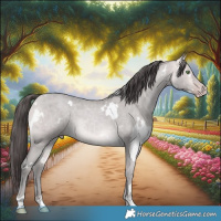 Horse Color:Platinum White Spotted Sable Cream Champagne Roan 