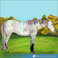 Horse Color:Void Painted White Spotted Silver Buckskin Ice 