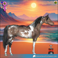 Horse Color:White Spotted Brown Dun Mushroom Tobiano Brindle