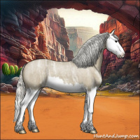 Horse Color:Silver Smoky Blue Ice Roan Splash 