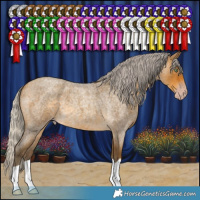 Horse Color:Gray Silver Sable Cream Champagne Roan 