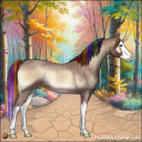 Horse Color:Painted Red Onyx Roan Splash Rabicano