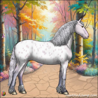 Horse Color:Watercolor Silver Buckskin Dun Near Leopard 