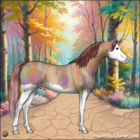 Horse Color:Painted Nacre Red Dun Sabino Splash 