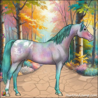 Horse Color:Nacre Watercolor Bay Roan Appaloosa 