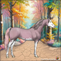 Horse Color:Painted Watercolor Silver Amber Champagne Sabino Splash 