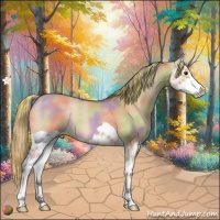 Horse Color:Painted Nacre Silver Bay Dun Splash 
