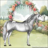 Horse Color:Silver Buckskin Chinchilla Onyx Sabino Tobiano