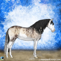 Horse Color:Brown Ice Onyx Sabino Splash Brindle 