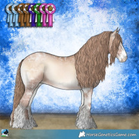 Horse Color:Red Onyx Ice Pearl Sabino Rabicano